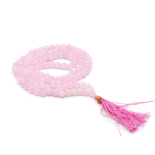 Mala Necklace - 108 Beads - Rose Quartz