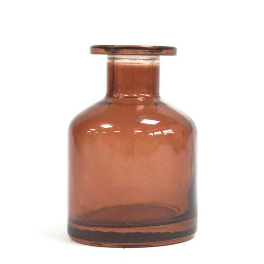 Apothecary Supplies - Amber Glass Alchemists Bottle - 140ml - Round