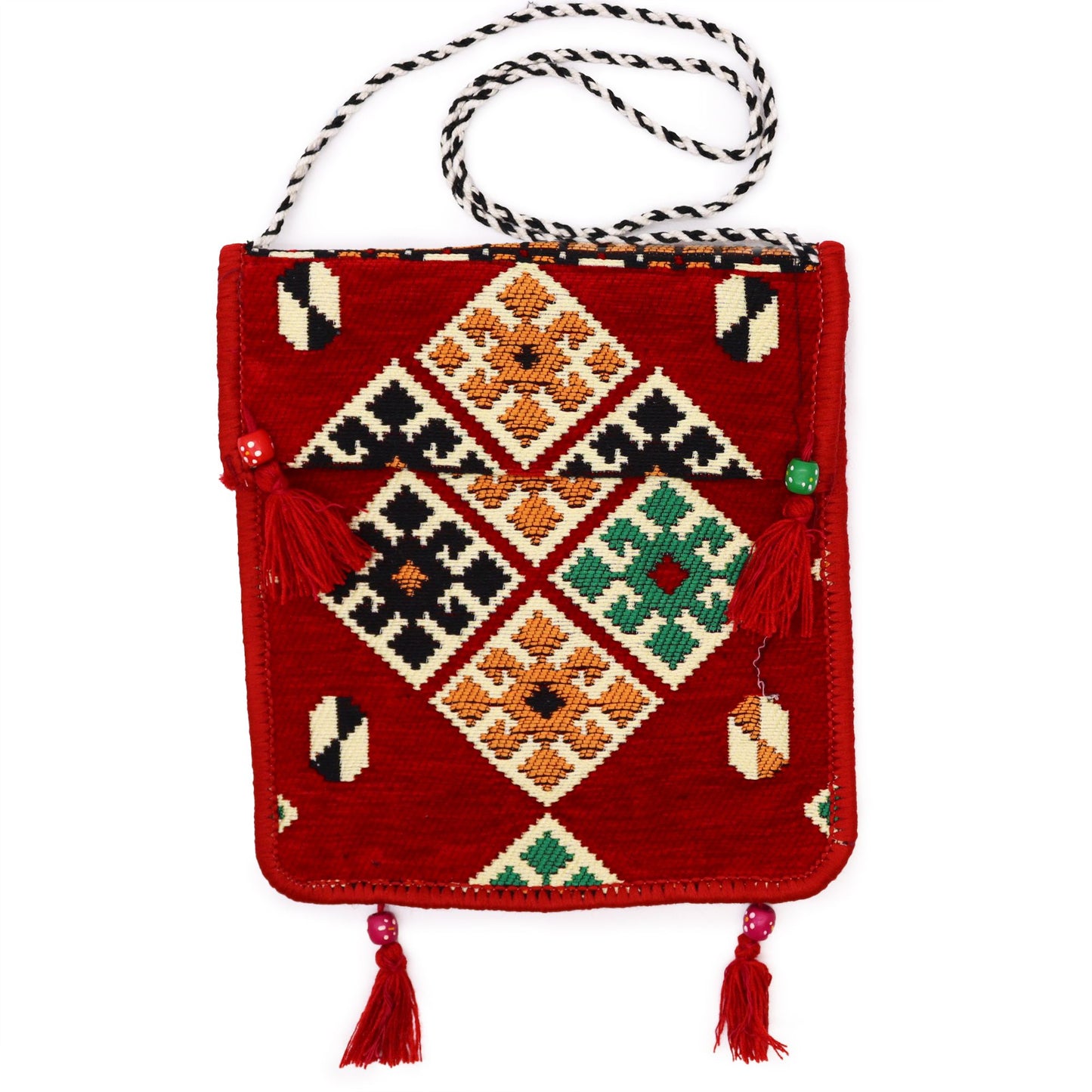 Kilim Messenger Festival Bag - Red