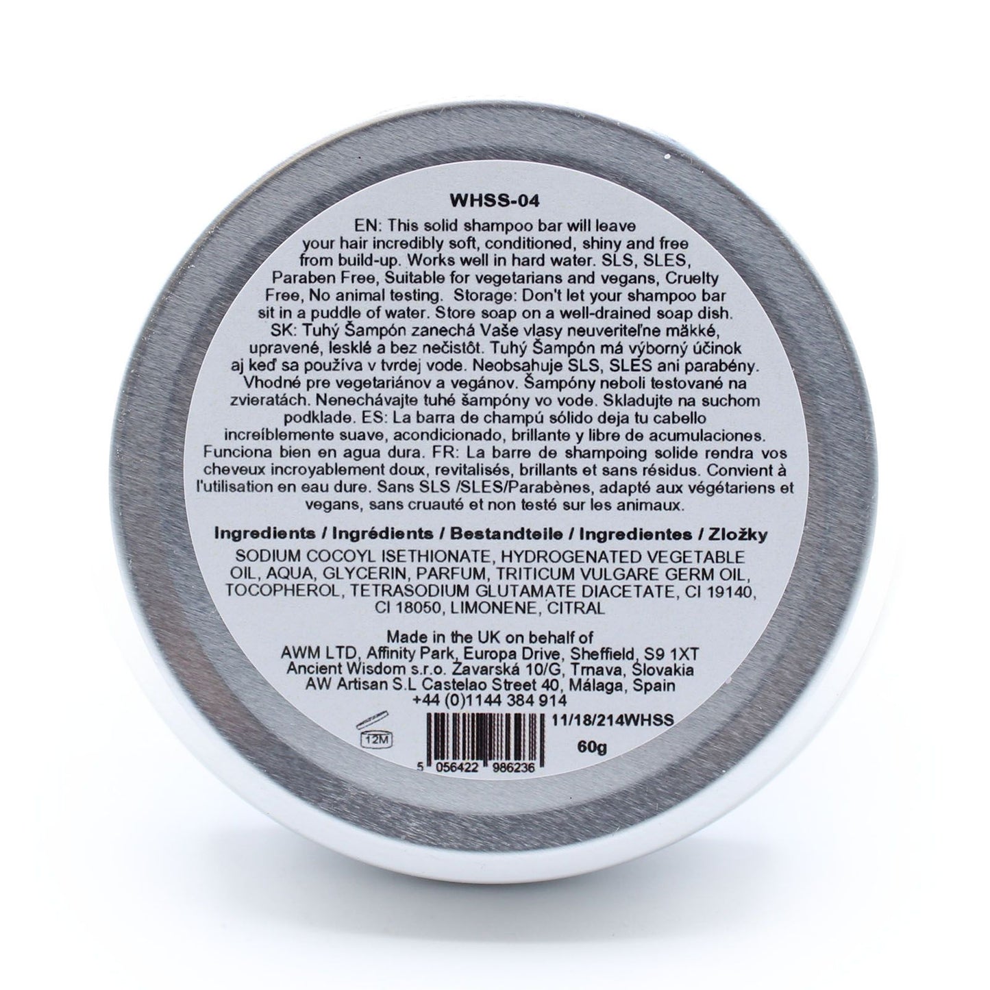 Wild Hare - Solid Shampoo - 60g Tin - Tutti Frutti