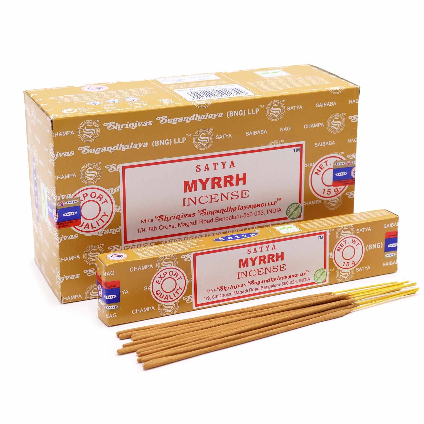Satya Incense - Myrrh - Pack of 15 Sticks