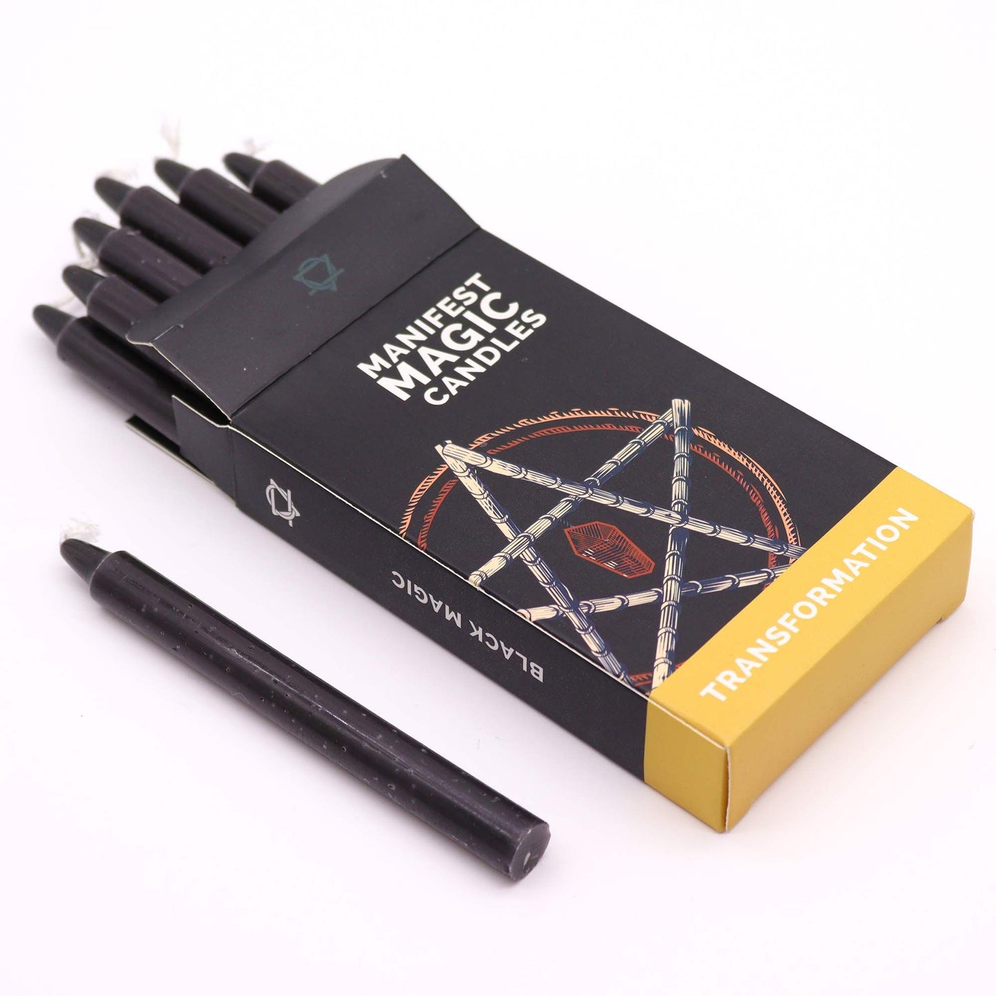 Manifest Magic - Spell Candles - Black - Pack of 12