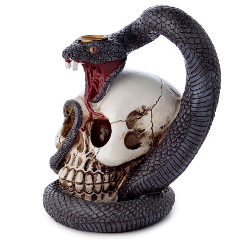 Backflow Incense Burner - Snake and Skull Design