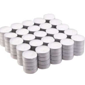 Unscented Tealights - 4 Hour Burn Time - Pack of 100