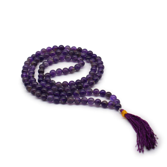Mala Necklace - 108 Beads - Amethyst