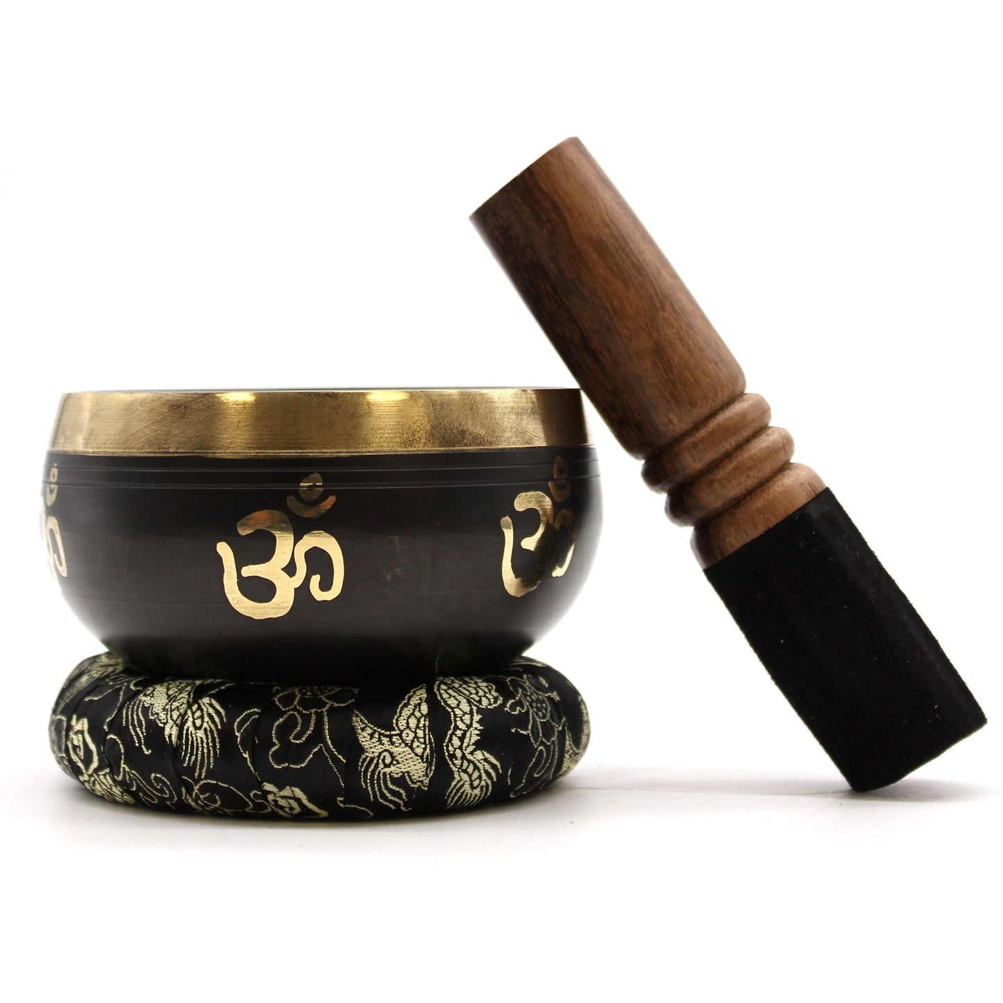 Tibetan Singing Bowl Set - 679hz - 9cm - With Om Design