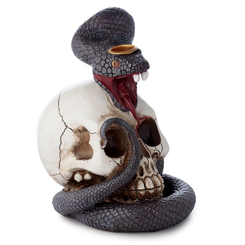 Backflow Incense Burner - Snake and Skull Design