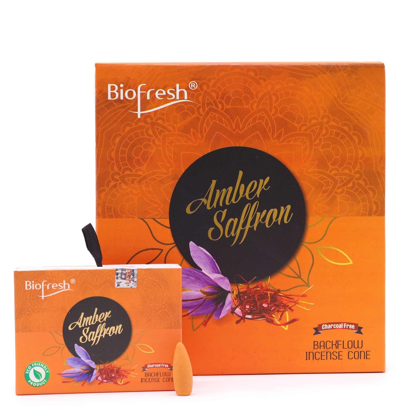Biofresh - Backflow Incense Cones - Amber Saffron - Pack of 40