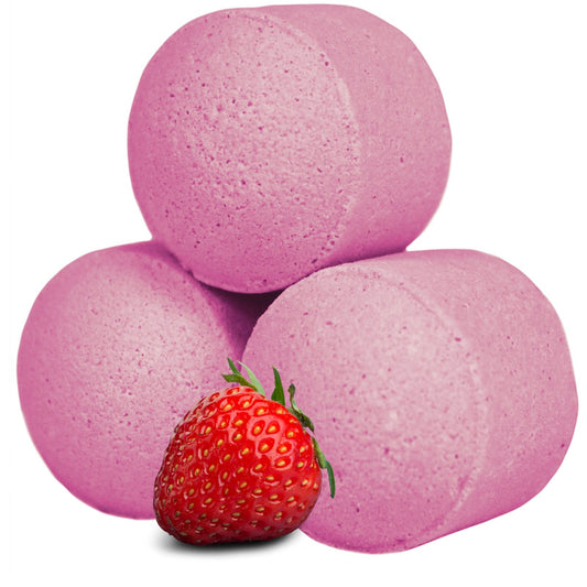 Mini Bath Bombs - Strawberry Chill Pills - 90 Piece Bulk Box 1.3kg