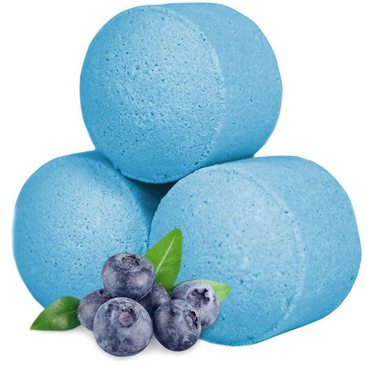 Mini Bath Bombs - Blueberry Chill Pills - 90 Piece Bulk Box 1.3kg