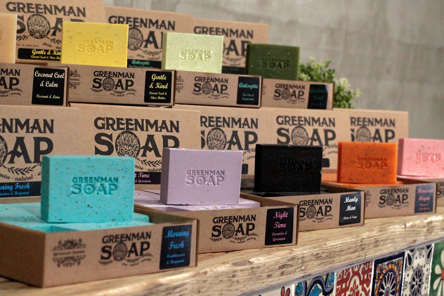 Greenman - Hand Made Soap Bar - 100g Slice - Manly Man