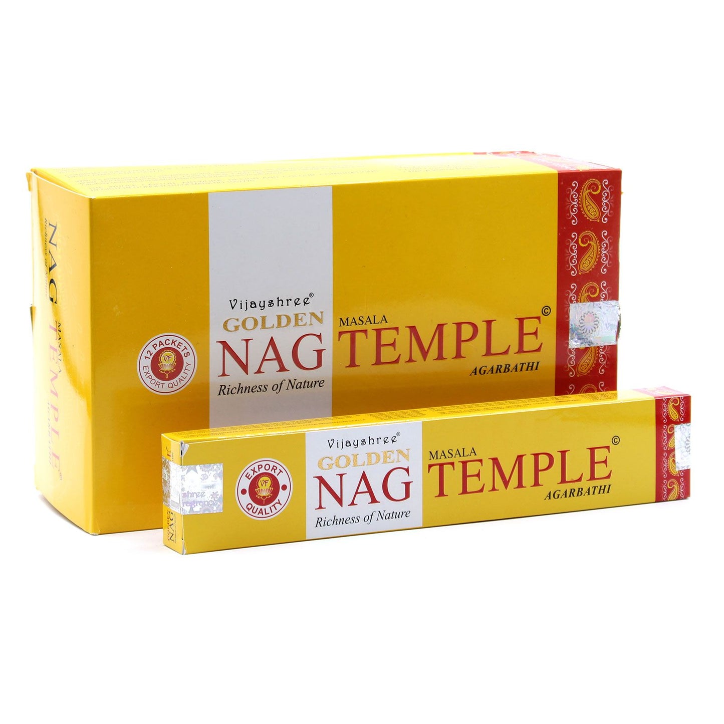Vijayshree Incense - Golden Nag - Temple - Pack of 15 Sticks