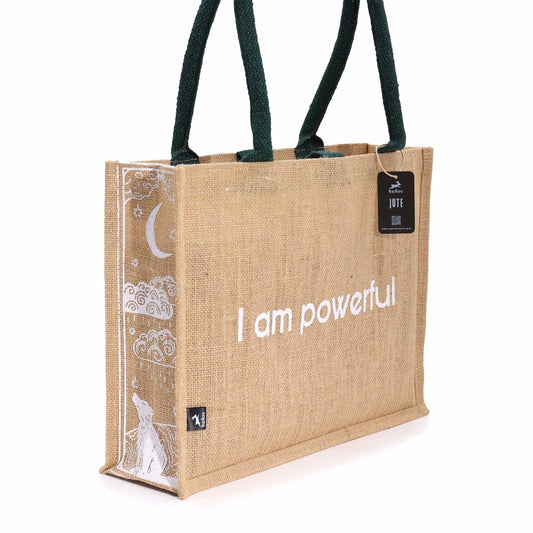 Hop Hare - Jute Affirmation Big Bag - I am Powerful