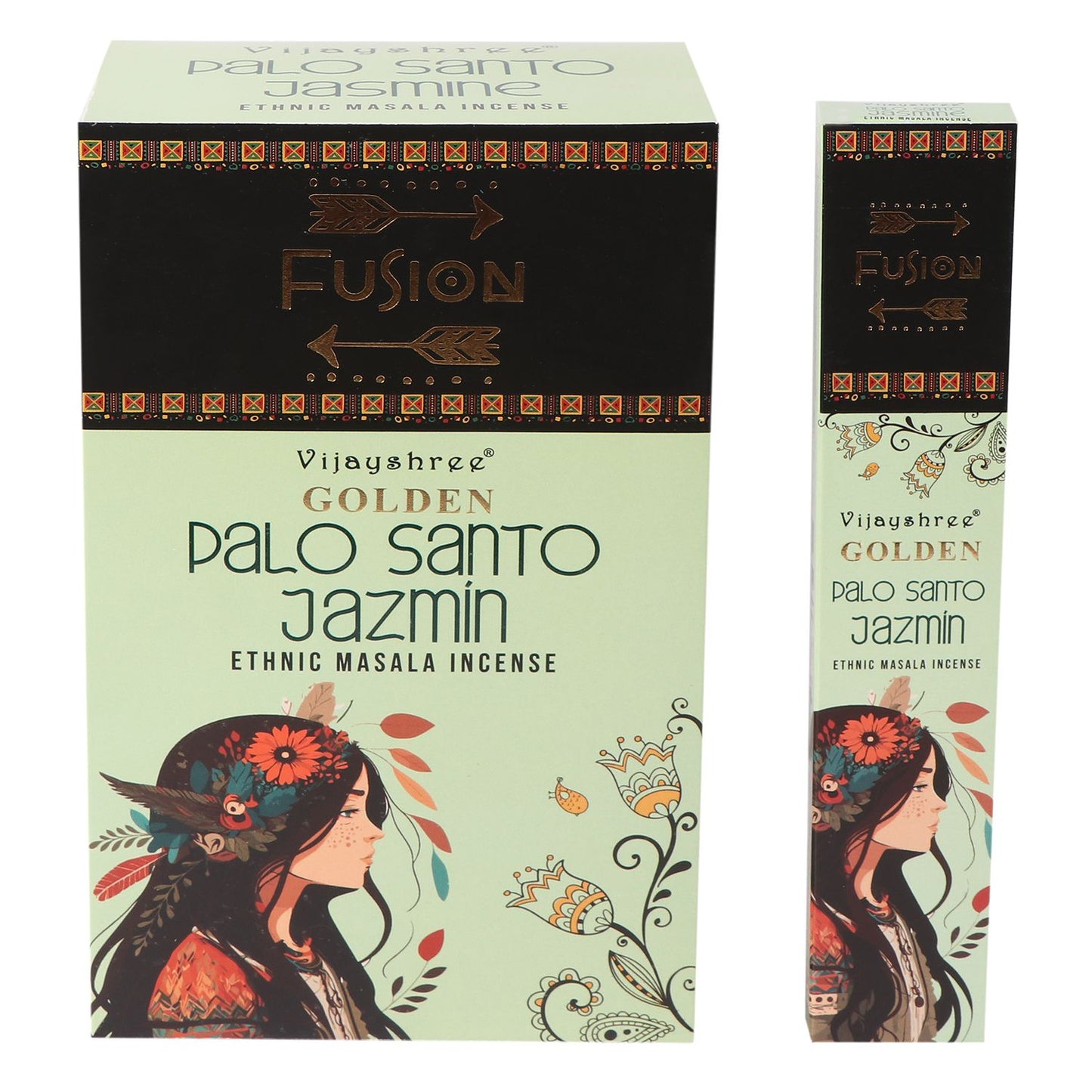 Vijayshree Incense - Golden Palo Santo - Jasmine - Pack of 15 Sticks