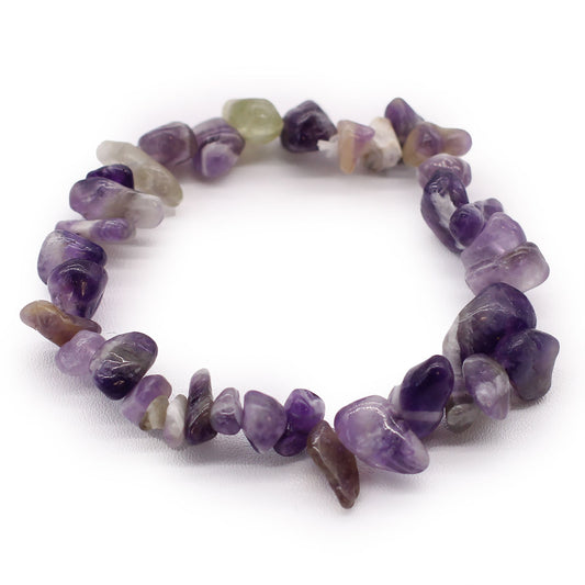 Gemstone Chip Bracelet - Amethyst