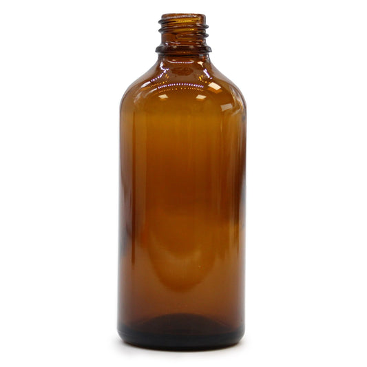 Apothecary Supplies - Amber Glass Bottle - 100ml - Round Tall