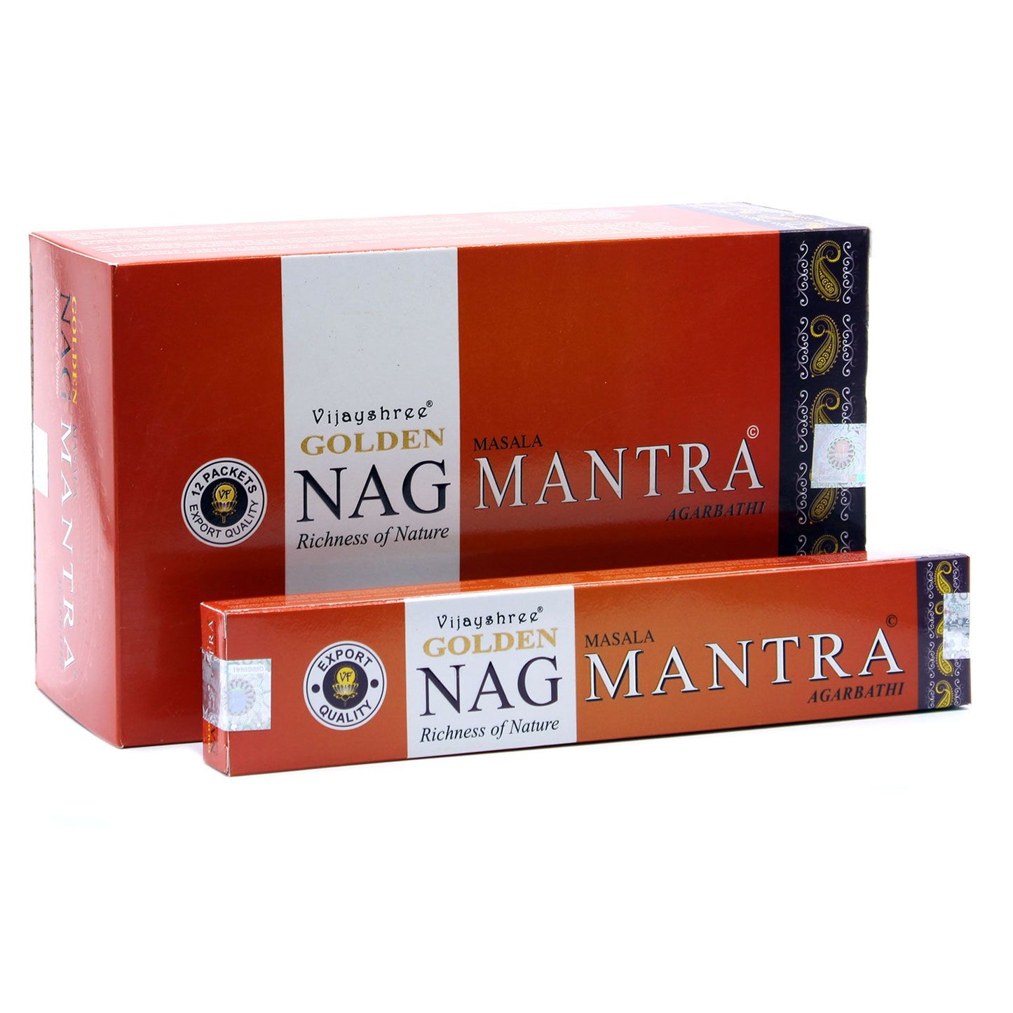 Vijayshree Incense - Golden Nag - Mantra - Pack of 15 Sticks