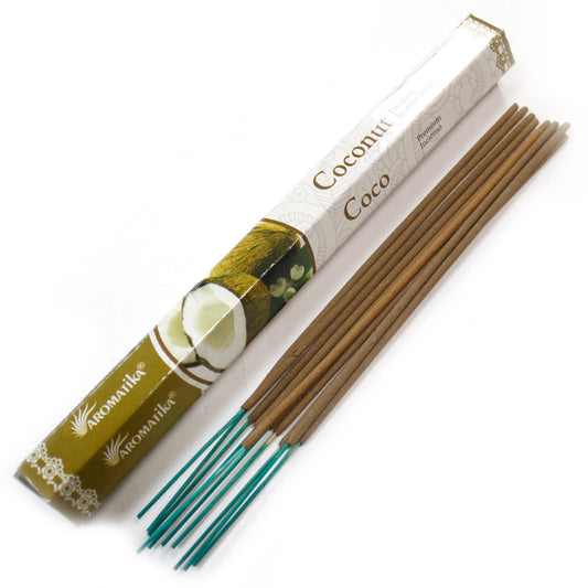 Aromatika - Premium Incense Sticks - Coconut - Pack of 20