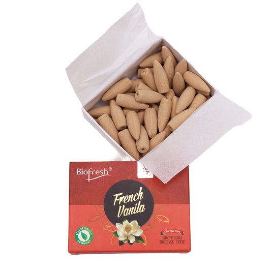 Biofresh - Back Flow Incense Cones - French Vanilla - Pack of 40