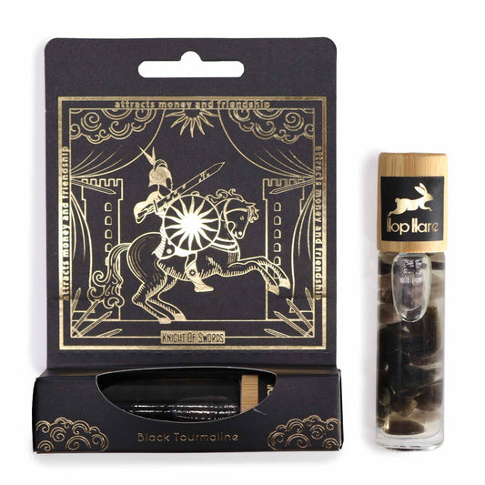 Hop Hare - Essential Oil and Black Tourmaline Roll On - Tarot Card - The Knight
