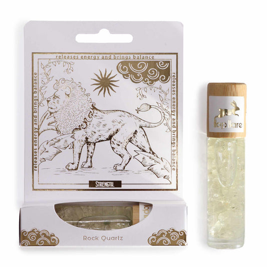 Hop Hare - Essential Oil and Rock Quartz Roll On - Tarot Card - The Lion