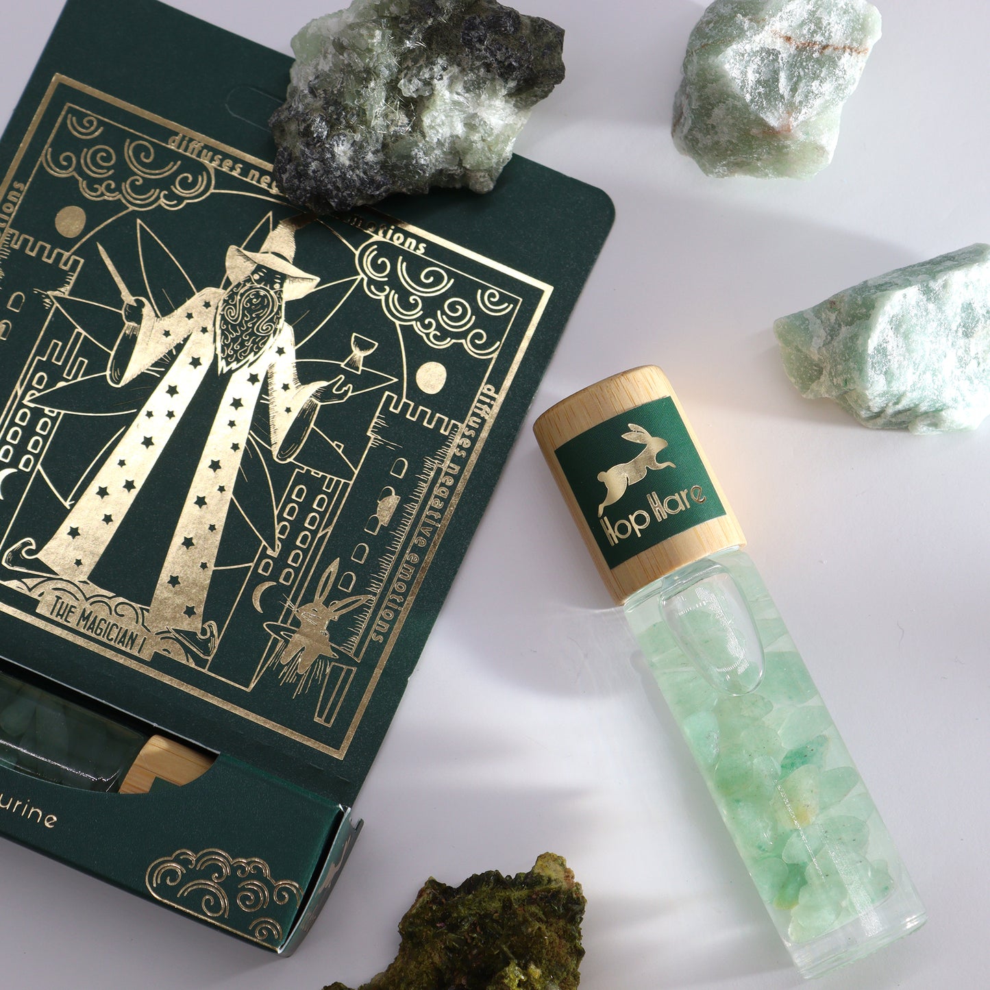 Hop Hare - Essential Oil and Green Aventurine Roll On - Tarot Card - The Magician