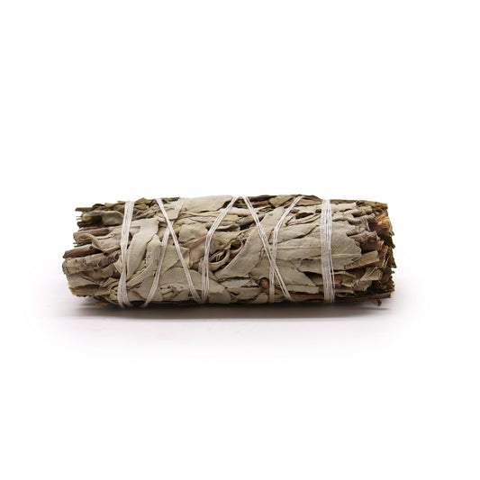 Artisan Smudge Stick - White Sage with Pirul Foliage - 10cm