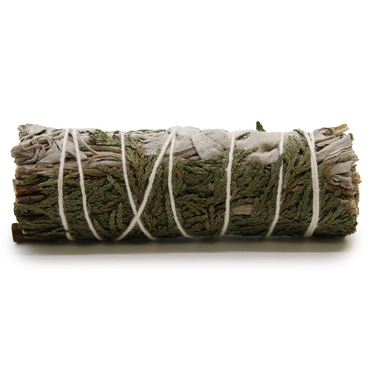 Artisan Smudge Stick - White Sage with Cedar - 10cm