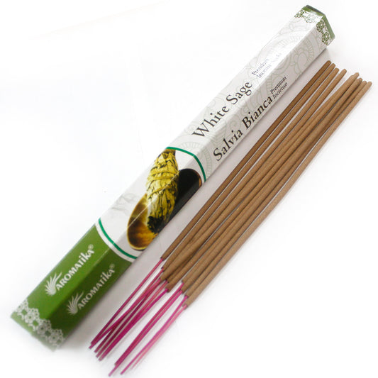 Aromatika - Premium Incense Sticks - White Sage - Pack of 20